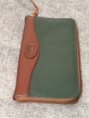 Vintage Orvis Battenkill Leather Travel Organizer Passport Wallet Zip Folio USA