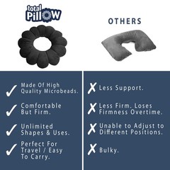 Travel Neck Pillow – Comfortable Microbead Support for Airplane & Sleep