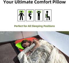 Camping Pillow – Inflatable Pillow – Travel Pillows for Backpacking & Airplan…
