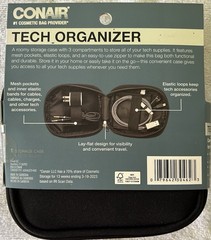 CONAIR – Tech Organizer for Storage Cables and Chargers 3 Compartments To Store