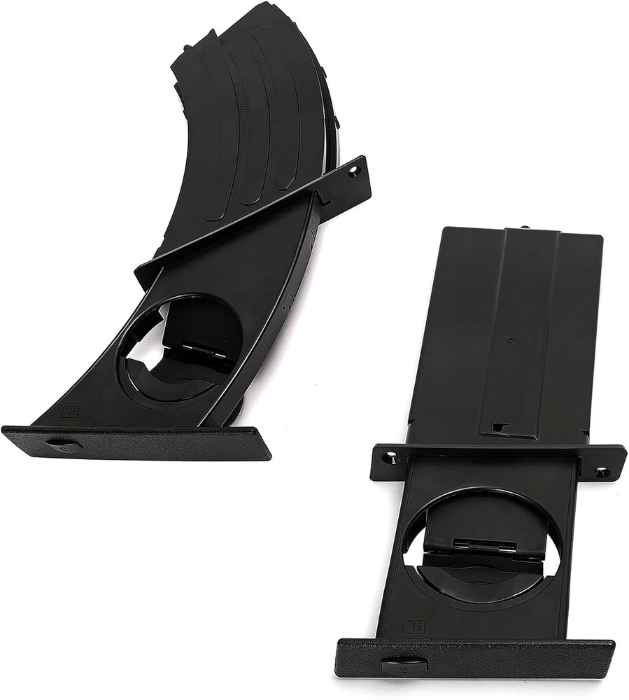 Left Right Side Dashboard Cup Holder Compatible with BMW 5 5 Series, Black