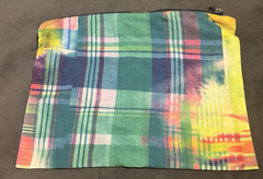 Polo Ralph Lauren Tie-Dye Patchwork Storage Pouch Blue Pony Zipper Cloth Travel