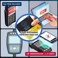 5 Pack RFID Blocking Card – Protects Entire Wallet, NFC Debit & Credit Cards New
