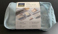 Open Story 4-Piece Packing Cube Set For Travel Luggage Light Blue