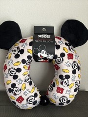 Disney Mickey Mouse Neck Pillow Travel U-Shape Memory Foam Soft with Ears NWT