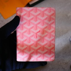 Goyard Pink Patterned Passport Holder Wallet/Organizer ID Cover
