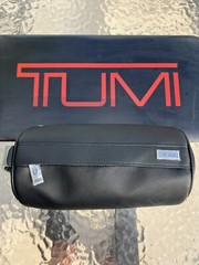 Tumi Alpha Black Leather Toiletry Travel Bag Stunning Rare Store Display NWOT