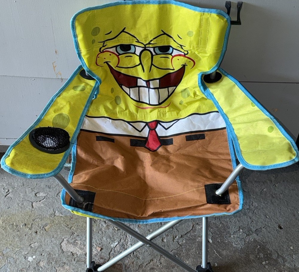 Nickelodeon SpongeBob SquarePants Viacom Kids Camping Chair Used Pre Owned SBSP.