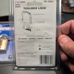 Brinks 1-3/16″ Solid Brass Padlock 101-30001 Toolbox Lock New Sealed Lot of 3