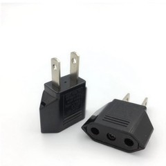 EU Euro Europe to US USA Power Jack Wall Plug Converter Travel Adapter AdaptZB