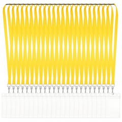 24Pack Lanyards for ID Badges, Lanyards for Keys, Yellow