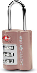 3-Dial Combination Lock, TSA Approved Travel Lock, Dusty Rose