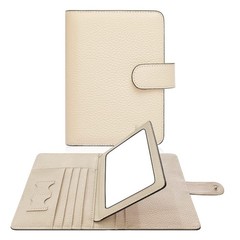 Passport Holder Women, Genuine Leather 5.74” x 4.25” x 0.98”, Beige