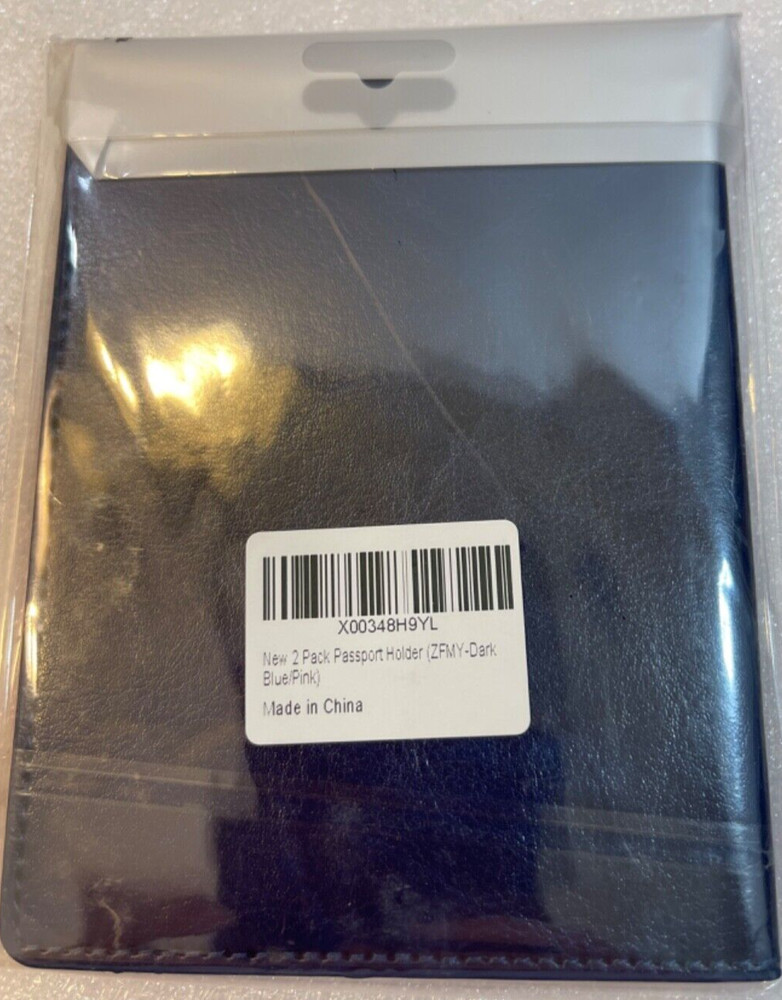 Unbranded Passport and Wallet New 2 Pack Pink Blue