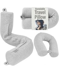 Memory Foam Bendable Adjustable TRAVEL PILLOW Comfortable Plane Flight Washable