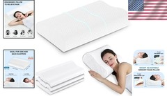 Luxury Cooling Memory Foam Bed Pillow – 4 Heights for Personalized Sleep Support