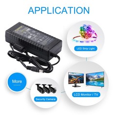 12V 6A Power Supply Adapter – AC Adapter 100-240V 50 60HZ DC 12 Volt 6A 72W P…