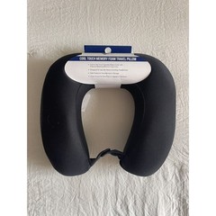 American Tourister Cool Touch Memory Foam Travel Black Neck Pillow Comfort NWT