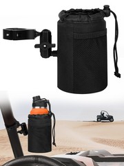 ZIDIYORUO UTV Cup Holder, Universal Drink Holder with Aluminum Bracket Black