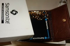 Samsonite Brown Leather Key Chain with Original Box and Paper Work – Never Used