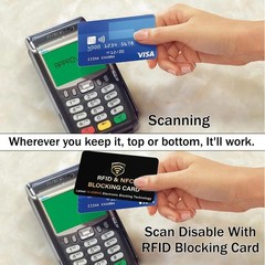 SaiTech IT 5 Pack RFID Blocking Card, One Card Protects 5 Pcs Black, Black