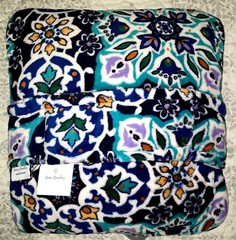 Vera Bradley Fleece Travel Blanket Pillow Lisbon Medallion Cool 60″ x 40″ NWT