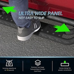 Running Boards Nerf Bars Side Steps For 2018-2025 Jeep Wrangler JL 4 Door 2PCS