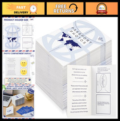 200 Pcs Thick Passport Photo Holders, 5.31×3.54″ Picture Folders for 2×2 Prints,
