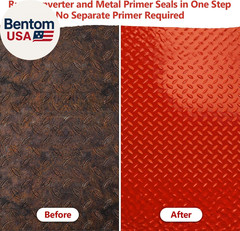 4-In-1 Rust Converter & Metal Primer, 141 Fl OZ Red Rust Inhibitor Paint for Met