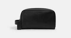 New Authentic Coach Black Leather Small Travel Kit – 2522 – MSRP $178