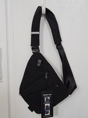 Wander+ Wander Plus Secure Anti-Theft Crossbody Travel Sling Bag Black Unisex