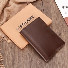 Luxury Leather Bifold Wallet RFID Passport Holder 4 Card Slots Travel Accessory