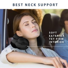 Travel Neck Pillow – Comfortable Microbead Support for Airplane & Sleep