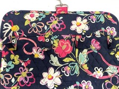 Vera Bradley Ribbons Tri-Fold Hanging Jewelry/Cosmetics Organizer Travel