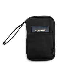 Brookstone Passport Holder – Durable Family Travel Document One Size, Black