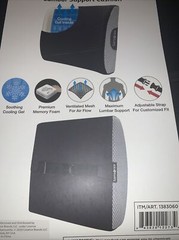 New Samsonite Memory Foam Cooling Gel Lumbar Support Seat Cushion