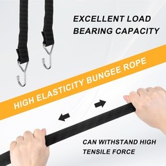 PATIKIL 39″ Adjustable Bungee Cords with Stainless Steel Hook, 39″, Black