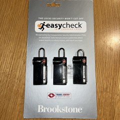 Lot of 3 Brookstone Locks TSA-Approved 3-Digit Keyless Luggage Travel Locks