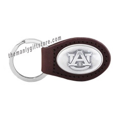 NCAA Auburn Tigers Zep-Pro Leather Concho Key Fob brown keychain