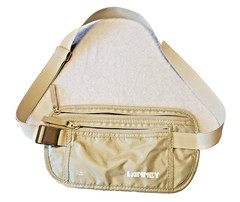 Lanney Slim RFID Blocking Hidden Travel Money Belt Hip Pouch Biege-Nude
