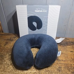 Tempur-Pedic Travel Neck Pillow – Navy – Polyester/Cotton Blend Cover – Firm