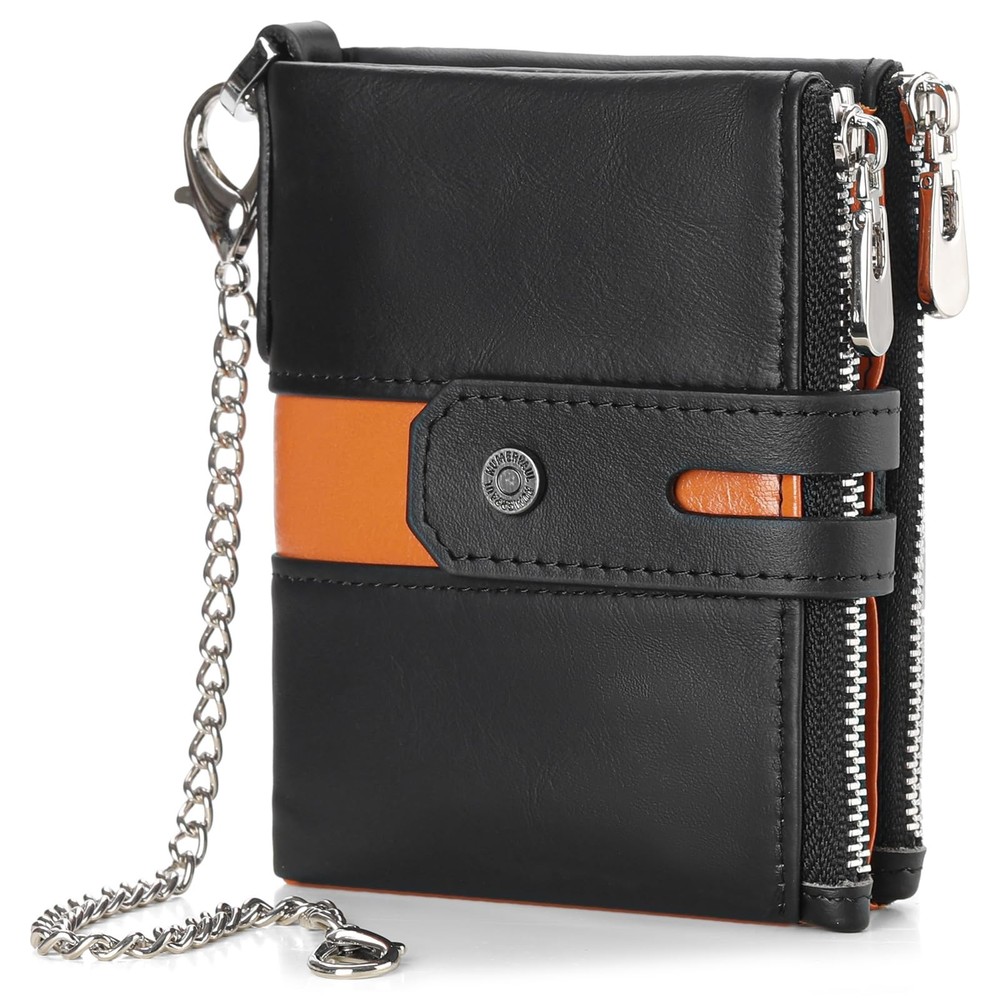 GAEKEAO Chain Wallets for Men – Bifold RFID Blocking Mens Wallet with Chain, …