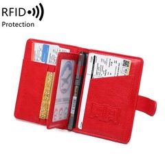RFID Blocking Slim Leather Travel Passport Wallet ID Card Case Cover Holder US