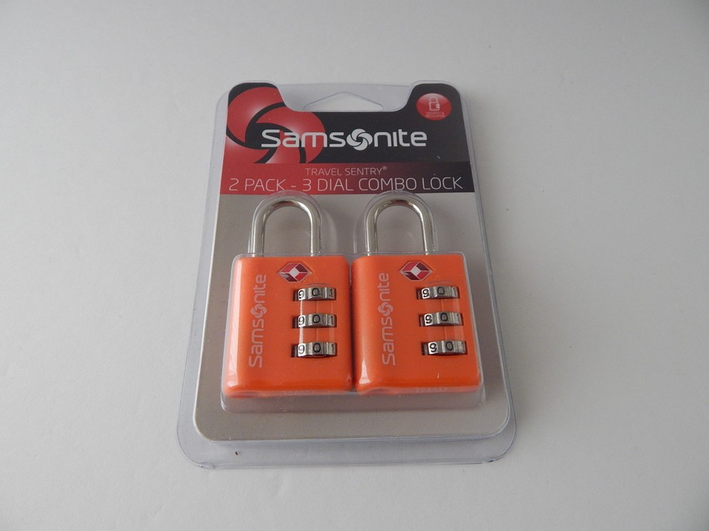 New Samsonite Travel Sentry 2 Pack 3 Dial Combination Locks New