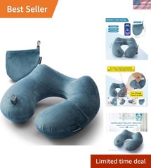 Breathable Inflatable Neck Pillow – Quick Inflate with Adjustable Firmness