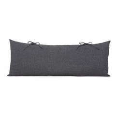 Detachable Extra Large Outdoor Hammock Pillow with Ties, Dark Gray