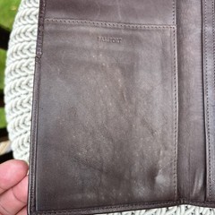 VTG Genuine Soft Brown Leather Passport Ticket Travel Doc Bi Fold Wallet Holder