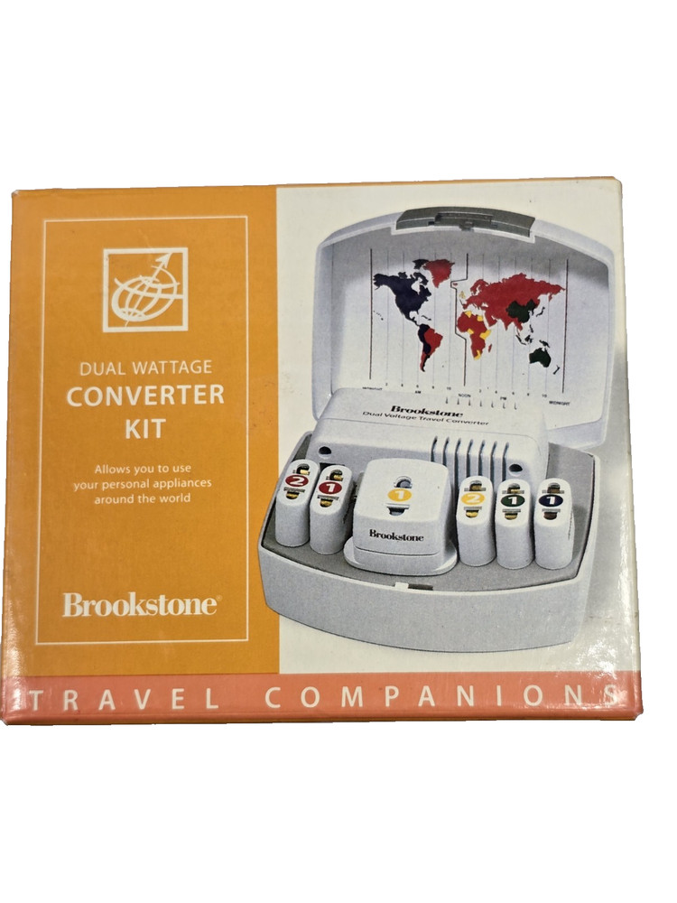 Brookstone Dual Wattage Converter Kit 50-1800 Watts International Electrical
