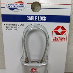 TSA Accepted 3-Dial Combination Luggage Cable Lock Suitcase Travel Sentury