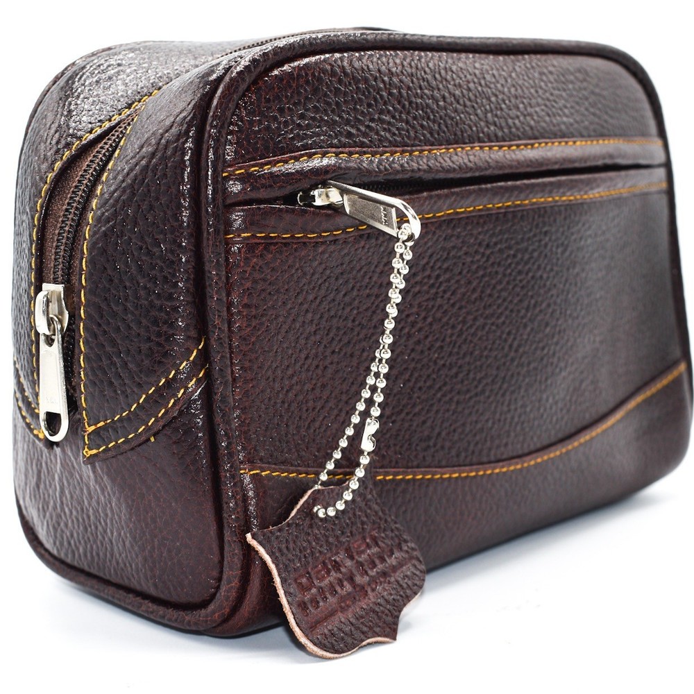 Deluxe Buffalo Leather Toiletry Bag- Dopp Kit from Parker Safety Razor Handmade